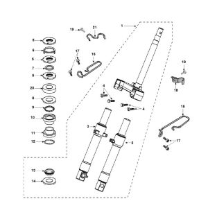 Forcella anteriore - Cuffie Peugeot Vivacity 3 4 tempi