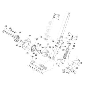 Forcella anteriore - Vespa Sprint 125 3V IE ABS Euro 5 2021