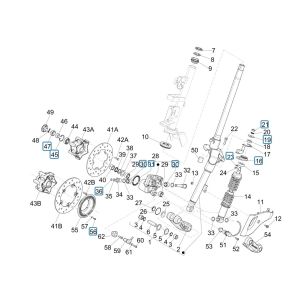 Forcella anteriore - Cuffia Vespa Sprint 125 3V IE ABS