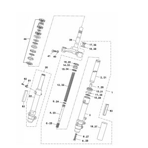 Forcella anteriore Yamaha Aerox 50 2 tempi LC 2013 - Cuffie