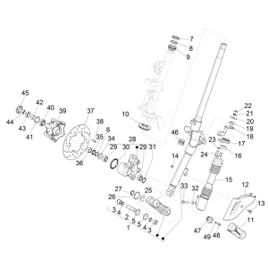Forcella anteriore - cuffia Vespa Elettrica 45km/h Euro 5 2021
