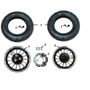 Ruota anteriore - Ruota posteriore Riva Sport VX50S 4 tempi