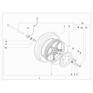 Ruota anteriore Piaggio Zip 2000 4 tempi AC