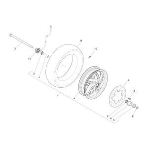 Ruota anteriore Piaggio New Fly 4 tempi 2V