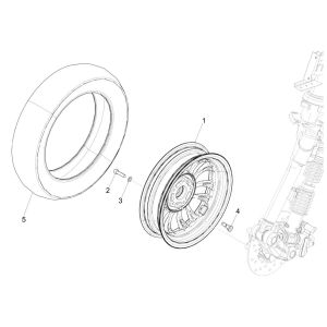 Ruota anteriore Vespa Sprint 125 3V IE ABS