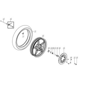 Ruota anteriore - Disco freno Agility CITY 16 125