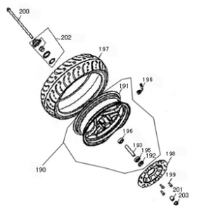 Ruota anteriore marrone Benzhou YY50QT-15