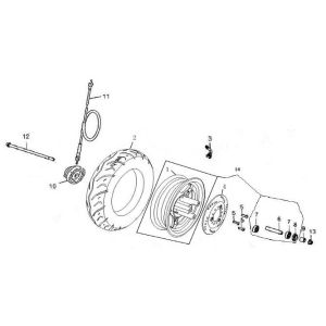 Ruota anteriore China GT champagne
