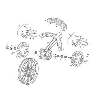 Ruota anteriore Derbi Derbi Senda SM DRD vecchio modello