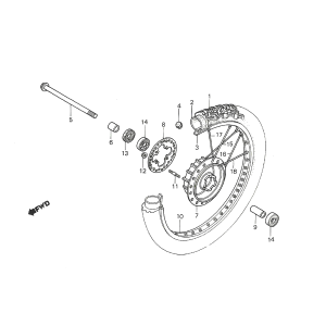 Ruota anteriore Honda MTX 50