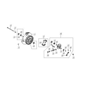 Ruota anteriore Kymco DJ 2 tempi Silver