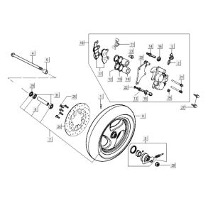 Ruota anteriore Kymco New Dink 200i
