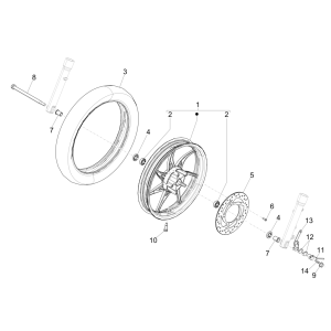 Ruota anteriore Piaggio Liberty 50 4 tempi AC IGET 3V Euro 5