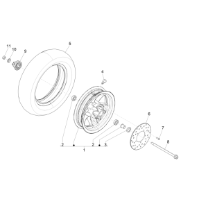 Ruota anteriore Piaggo Zip 50 4 tempi IGET 3V Euro 4