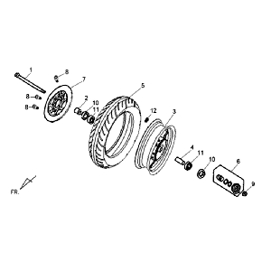 Ruota anteriore - Disco freno Sym Allo (WH871) champagne