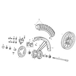 Ruota anteriore Derbi Derbi Senda R X-Treme 2007 Euro 2 edizione 3