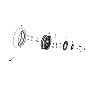 Ruota anteriore Sym Joymax 300I ABS E3 2014-2016