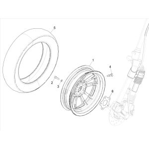 Ruota anteriore Vespa Elettrica 2018-2019