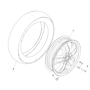 Ruota anteriore Vespa GTS 125 IE ABS Euro 5 2021