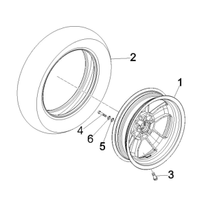 Ruota anteriore Vespa GTS 250 ie 2005-2009 (con ABS)