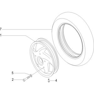 Ruota anteriore Vespa LXV 50 2 tempi