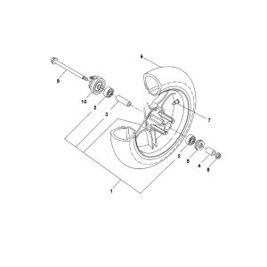 Ruota anteriore Yamaha Aerox 50 2 tempi LC