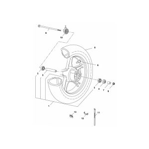 Ruota anteriore Yamaha Aerox 4 tempi 2014