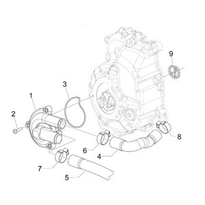 Pompa acqua Piaggio MP3 300 ie LT Business - Sport (con e senza ABS) 2016-2018