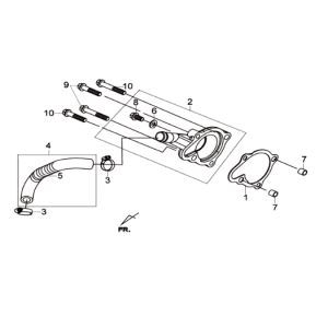 Coperchio pompa acqua Sym Joymax 300I ABS E3 2014-2016