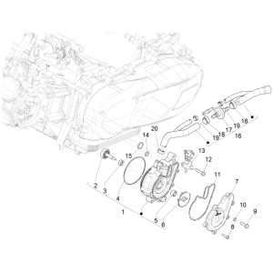 Pompa acqua Vespa GTS 125 IE ABS Euro 5 2021