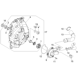 Pompa acqua Vespa GTS 250 ie 2005-2009 (con ABS)