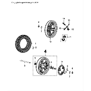 Ruota anteriore - Ruota posteriore Peugeot Speedfight 4 50 2 tempi LC nero/rosso