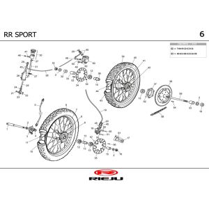 Ruote Rieju RR sport nere e arancioni 2002 a 2 tempi