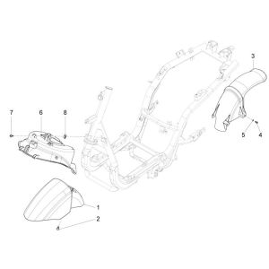 Paragambe Piaggio New Fly 4 tempi 4V blu mezzanotte 222