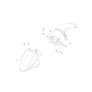 Parafango anteriore Piaggio Zip 2000 2 tempi AC rosso 894