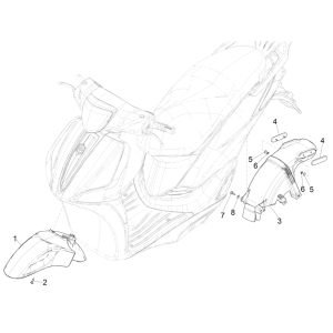 Parafango anteriore - Parafanghi Piaggio Liberty 50 4 tempi AC (IGET euro 50)