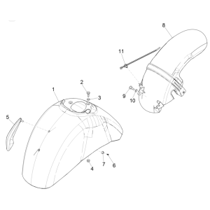Parafango anteriore - Parafanghi Vespa GTS 125 IE ABS Euro 5 2021