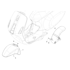 Wheelroom - Parafango Vespa Sprint 4 tempi 3V (iniezione euro4 IGET) Giallo opaco 974/A