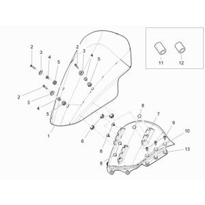 Parabrezza Piaggio MP3 300 LT Sport 2009-2014 stella bianco 595