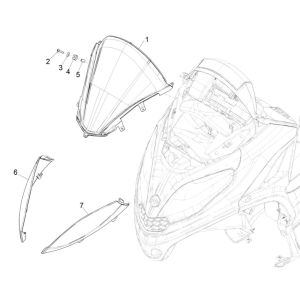 Parabrezza Piaggio MP3 300 HPE/300 HPE Sport ABS Euro 5 2020-2022