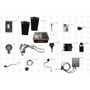 Cablaggio assy/batteria/caricabatteria Yadea Y1S