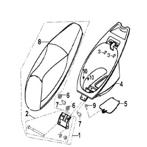 Sella - Helmbak Generic Xor 50 2 tempi 2006 argento