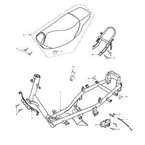 Sella - Scatola porta casco Peugeot Speedfight 2 50 2 tempi AC Euro2