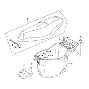 Saddle - Scatola per casco Viraggio Intelli 4 tempi