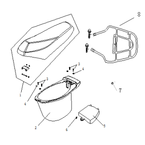 Saddle - Scatola porta casco China Ape 50 marrone
