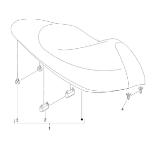 Sella Piaggio NRG Power DD 50 2 tempi LC 2007-2017 bianca 544