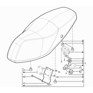 Sella Piaggio Typhoon 50 2 tempi Euro 3 2011