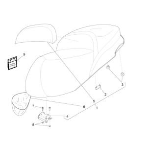 Sella Piaggio Beverly 350 Sport Touring Euro 3 2013-2014 nera 94