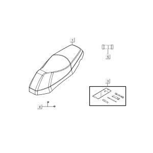 Sella Kymco Agility 16+ 125 in argento metallizzato opaco