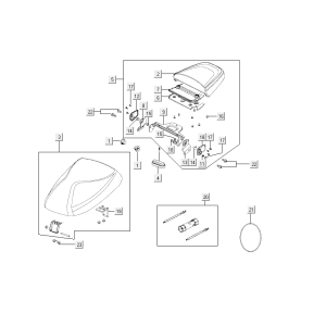 sella kymco Agility FR 12' 4 tempi Euro 4 nera
